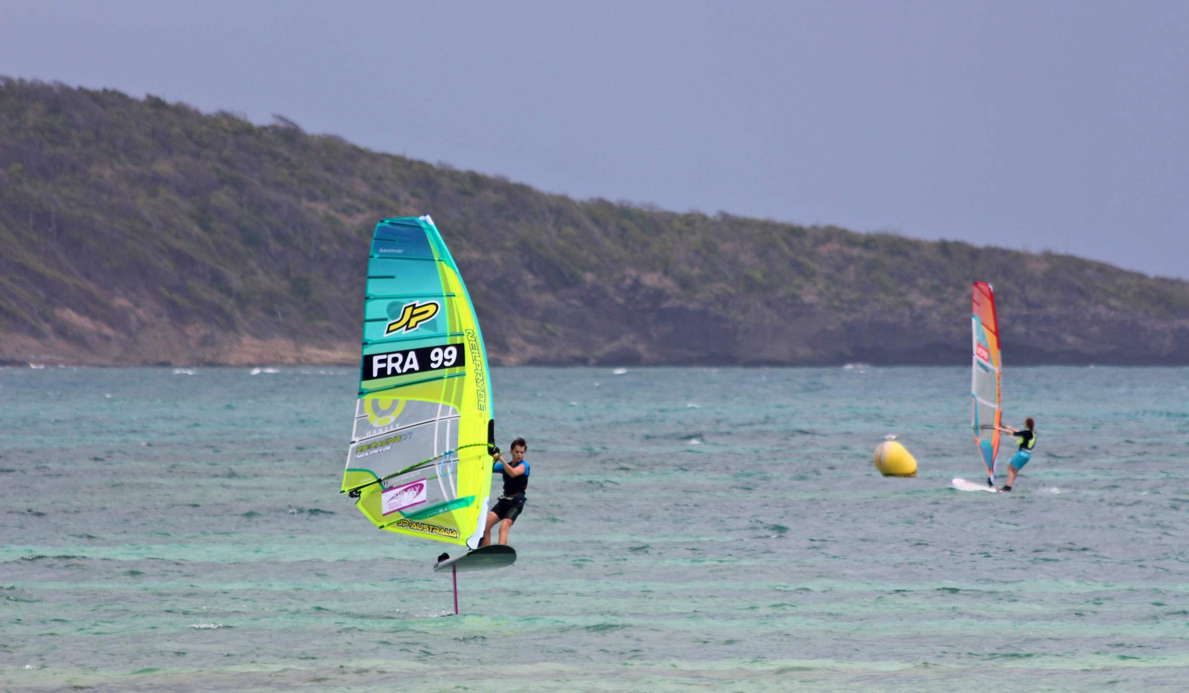 Planche à voile à la Pointe Faula