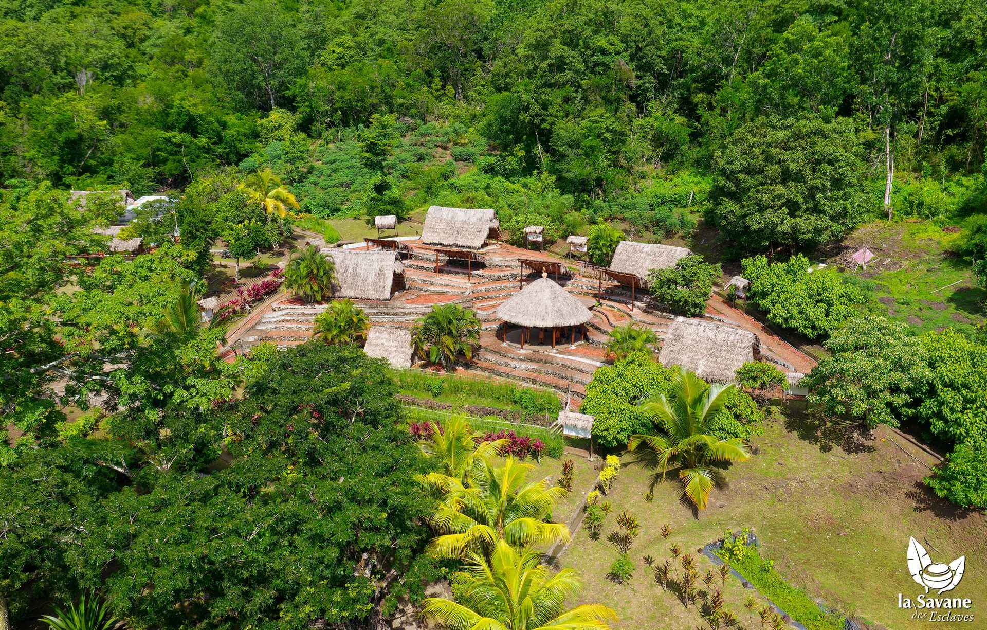 Aerial view of the Savane des Esclaves site