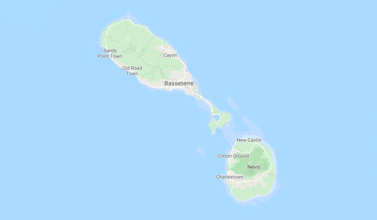 Saint-Kitts et Nevis carte