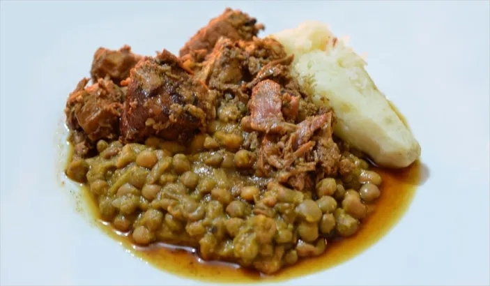 Repas de noël à base de pois d'Angole