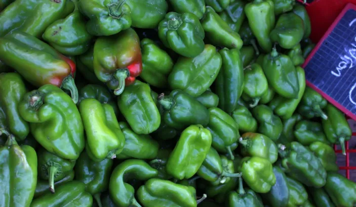 Bell peppers for sale at Fort-de-France market