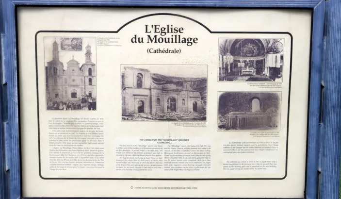 Plaque de l'église du Mouillage