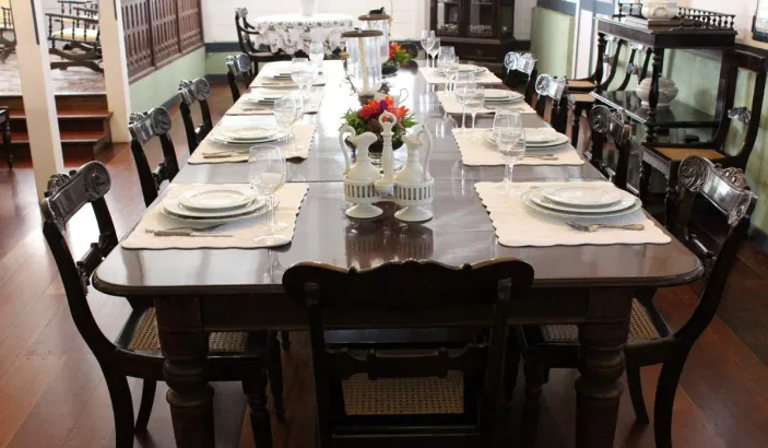 Reception desk at Habitation Clément