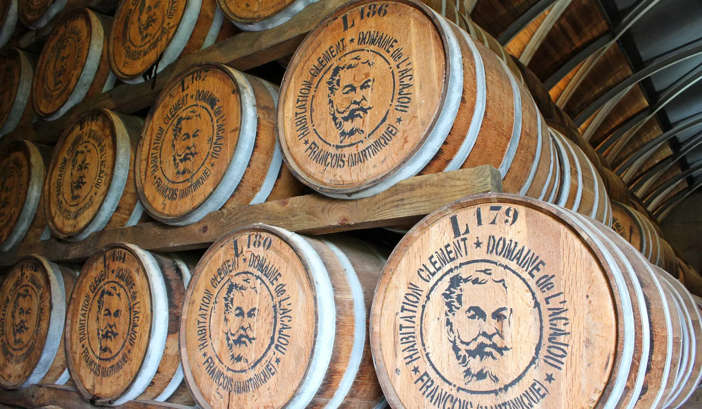 Oak barrels from Habitation Clément
