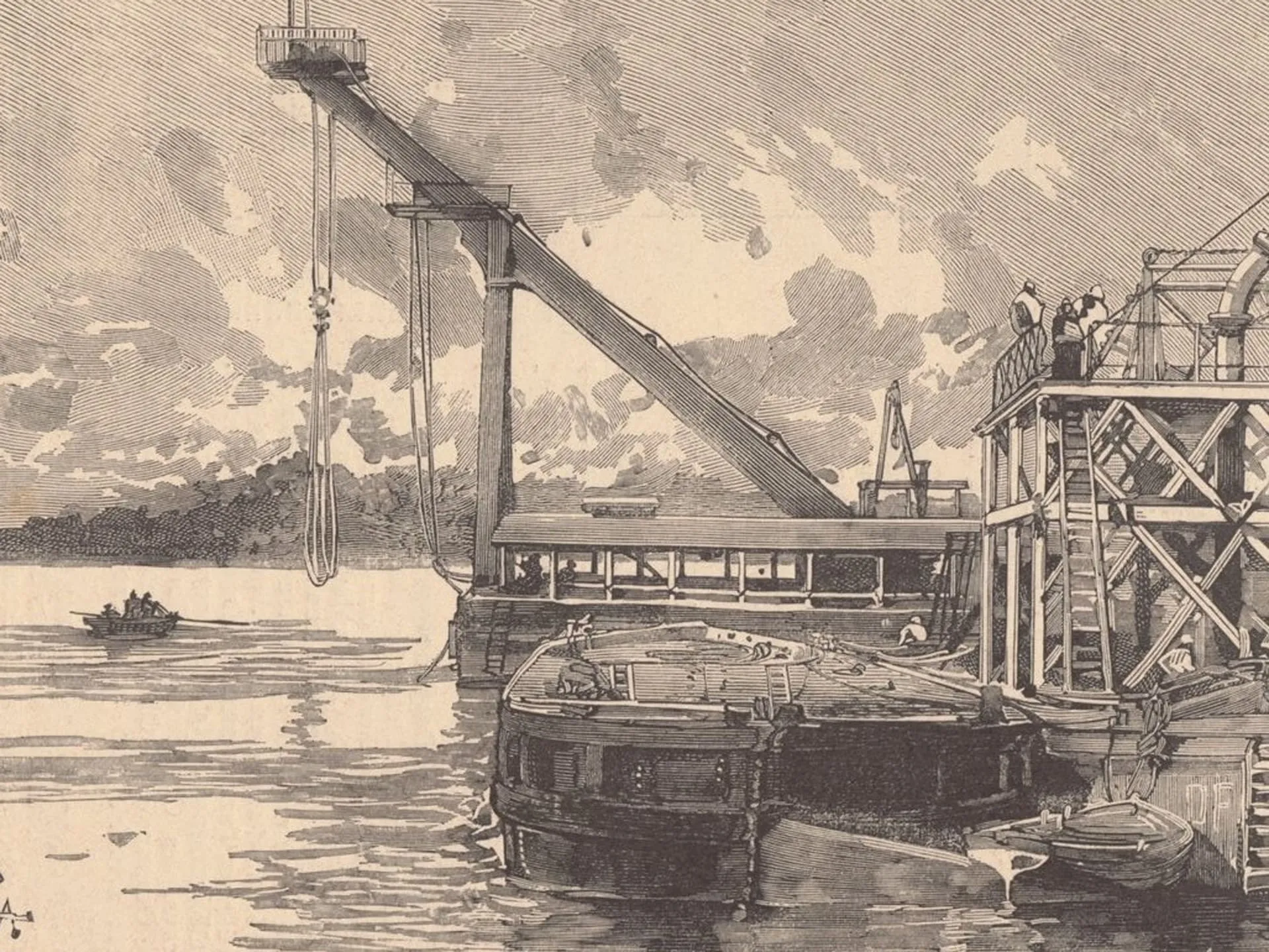 Work during the contruction of the Panama tunnel